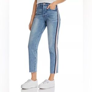 Pistola Nico High Rise Jeans Half Court Denim Contrast Stitching